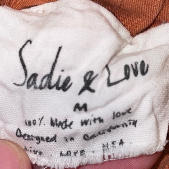 Sadie & Love Paperbag Skirt Elastic & Front Button Knee Length - Picture 5 of 5